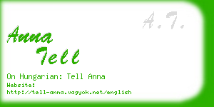 anna tell business card